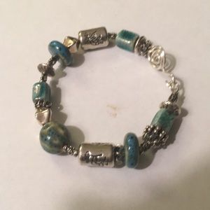 Handcrafted glass custom design bead design bangle